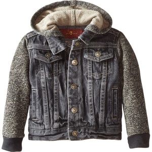 7 for all mankind- Boys Denim Sweatshirt Jacket